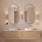 Cassa Design Elli Framed Shaving Cabinet - Brushed Gold ELLI9045F-BB
