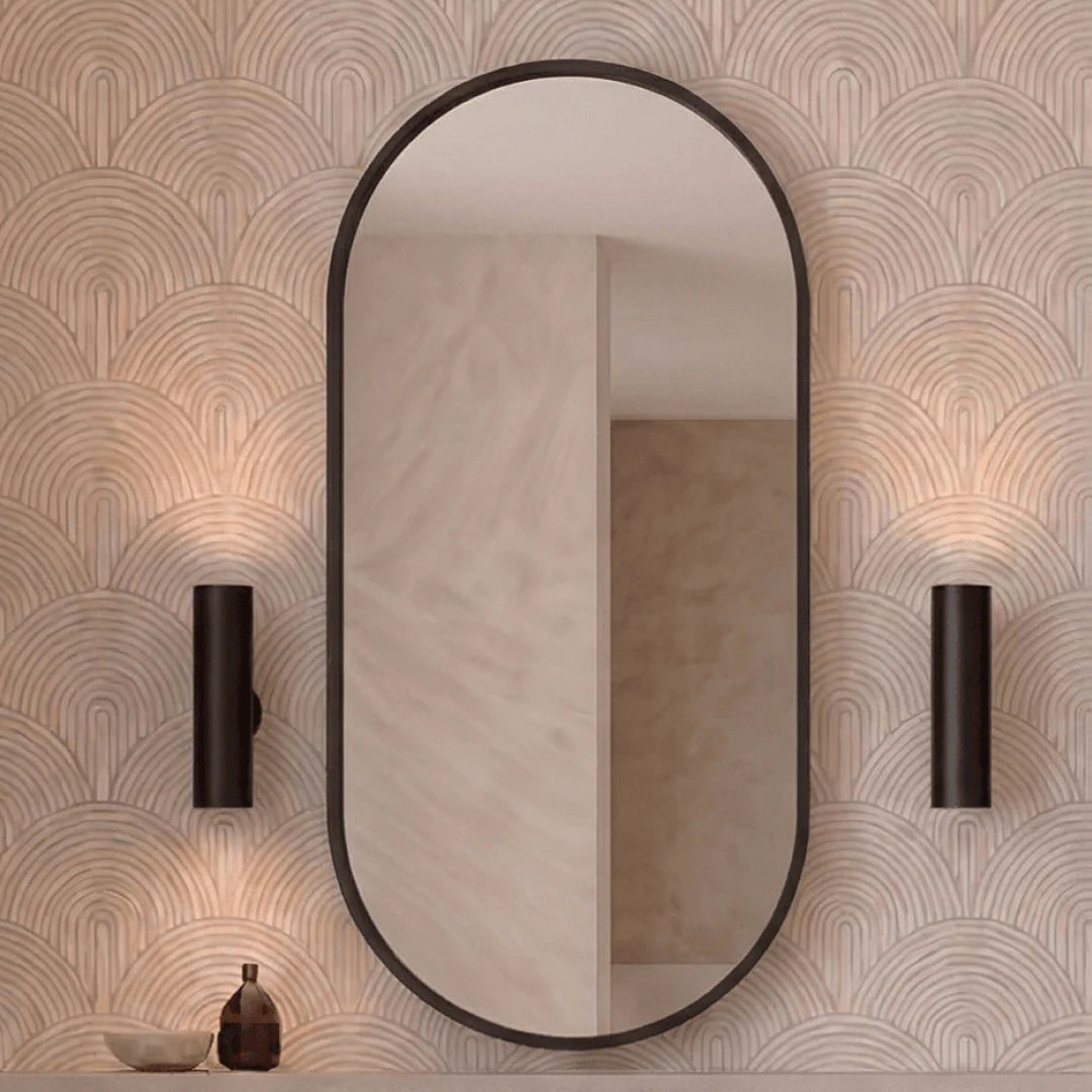 Cassa Design Elli Framed Shaving Cabinet - Matte Black ELLI9045F-MB