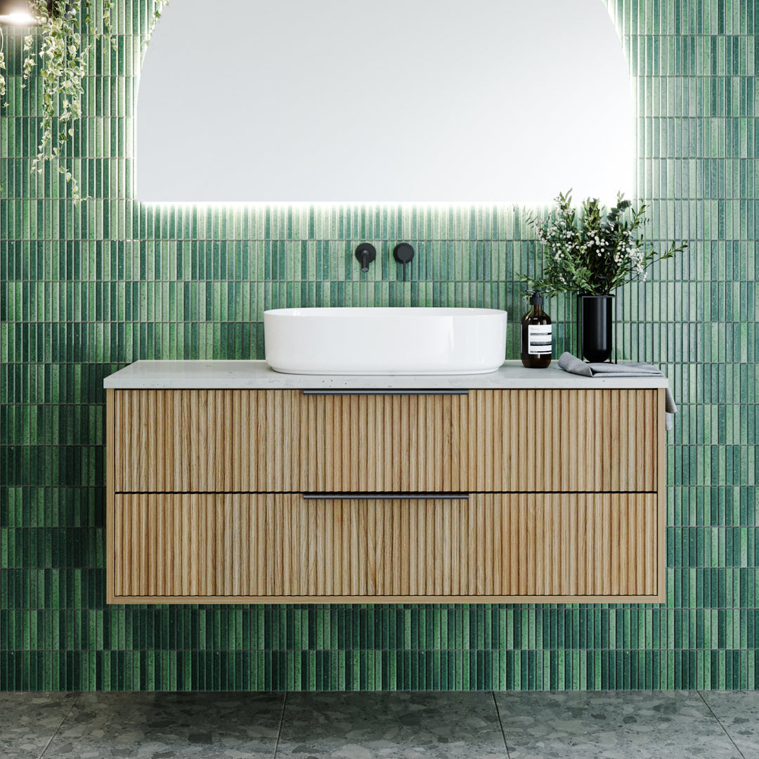 Timberline Emmett 1200 Wall Hung SilkSurface Top Vanity - EMMV1200CSSAW