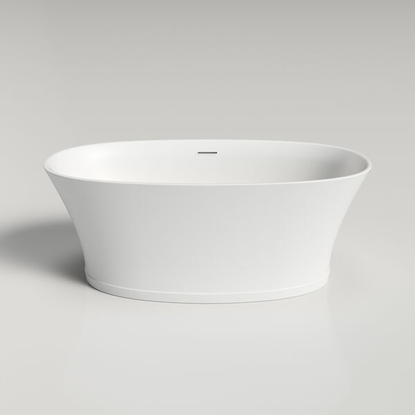 Caroma Riviere 1500mm Freestanding Bath with Overflow - Matte White