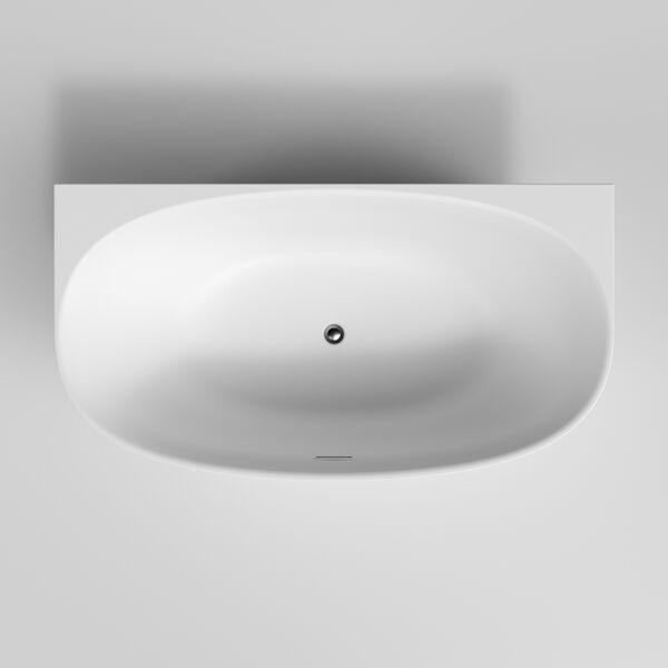 Caroma Riviere 1500mm Back to Wall Bath with Overflow - Matte White