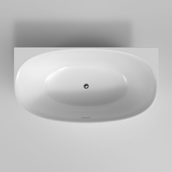 Caroma Riviere 1500mm Back to Wall Bath with Overflow - Gloss White