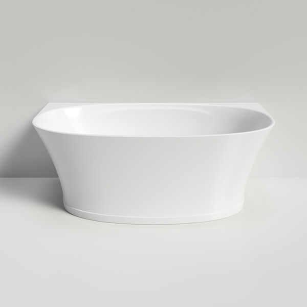 Caroma Riviere 1500mm Back to Wall Bath with Overflow - Gloss White