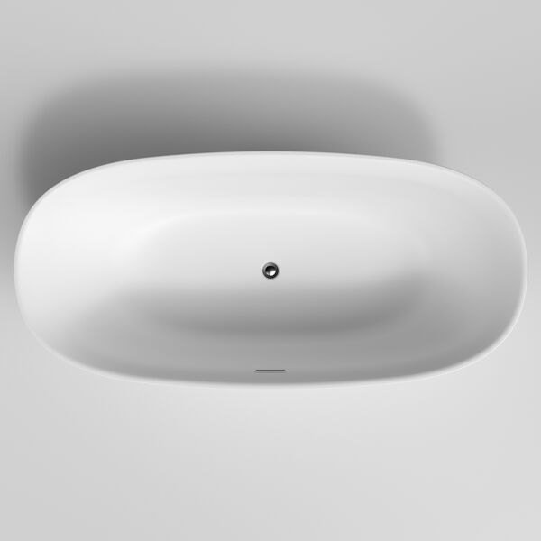 Caroma Riviere 1700 Freestanding Bath with Overflow - Matte White