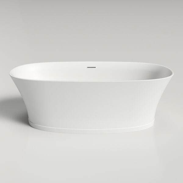 Caroma Riviere 1700 Freestanding Bath with Overflow - Matte White