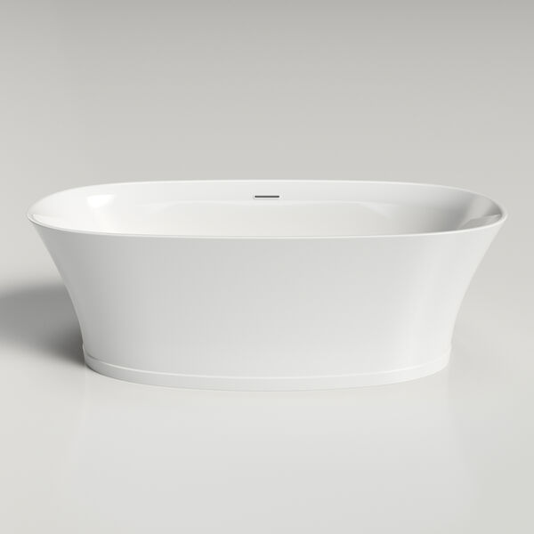 Caroma Riviere 1700 Freestanding Bath with Overflow - Gloss White
