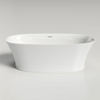 Caroma Riviere 1700 Freestanding Bath with Overflow - Gloss White