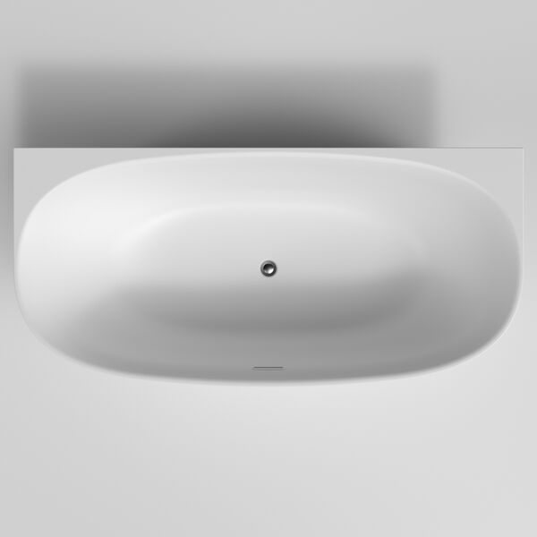 Caroma Riviere 1700 Back to Wall Bath with Overflow - Matte White