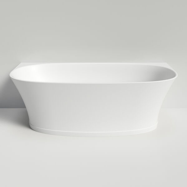 Caroma Riviere 1700 Back to Wall Bath with Overflow - Matte White