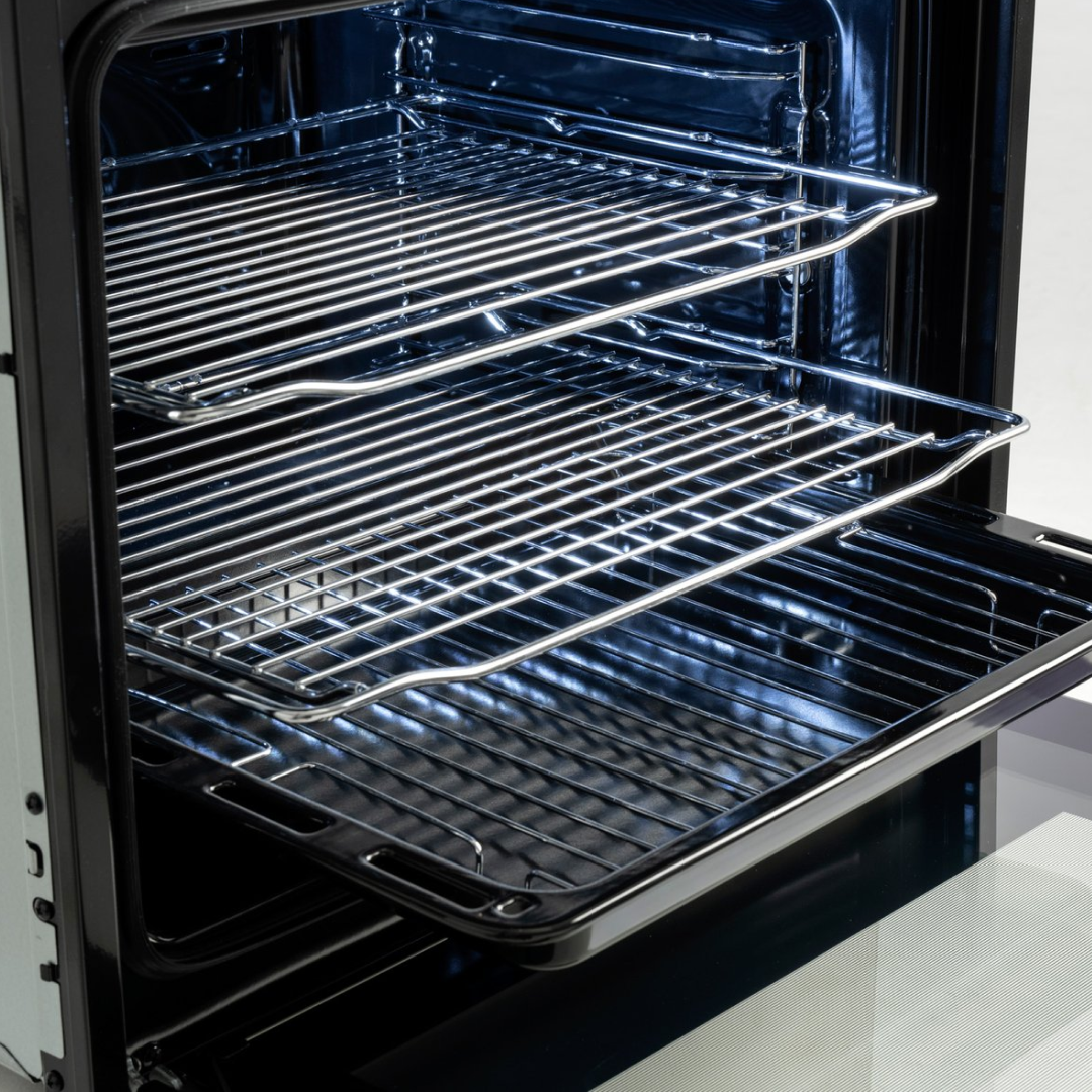 Euro Appliances 60cm Electric 4 Multifunction Double Oven - Black Glass EO8060DBK