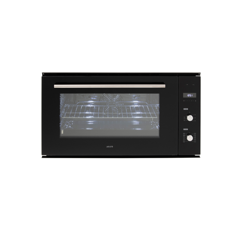 Euro Appliances 90cm Multifunction Oven - Black Glass EO900LSX