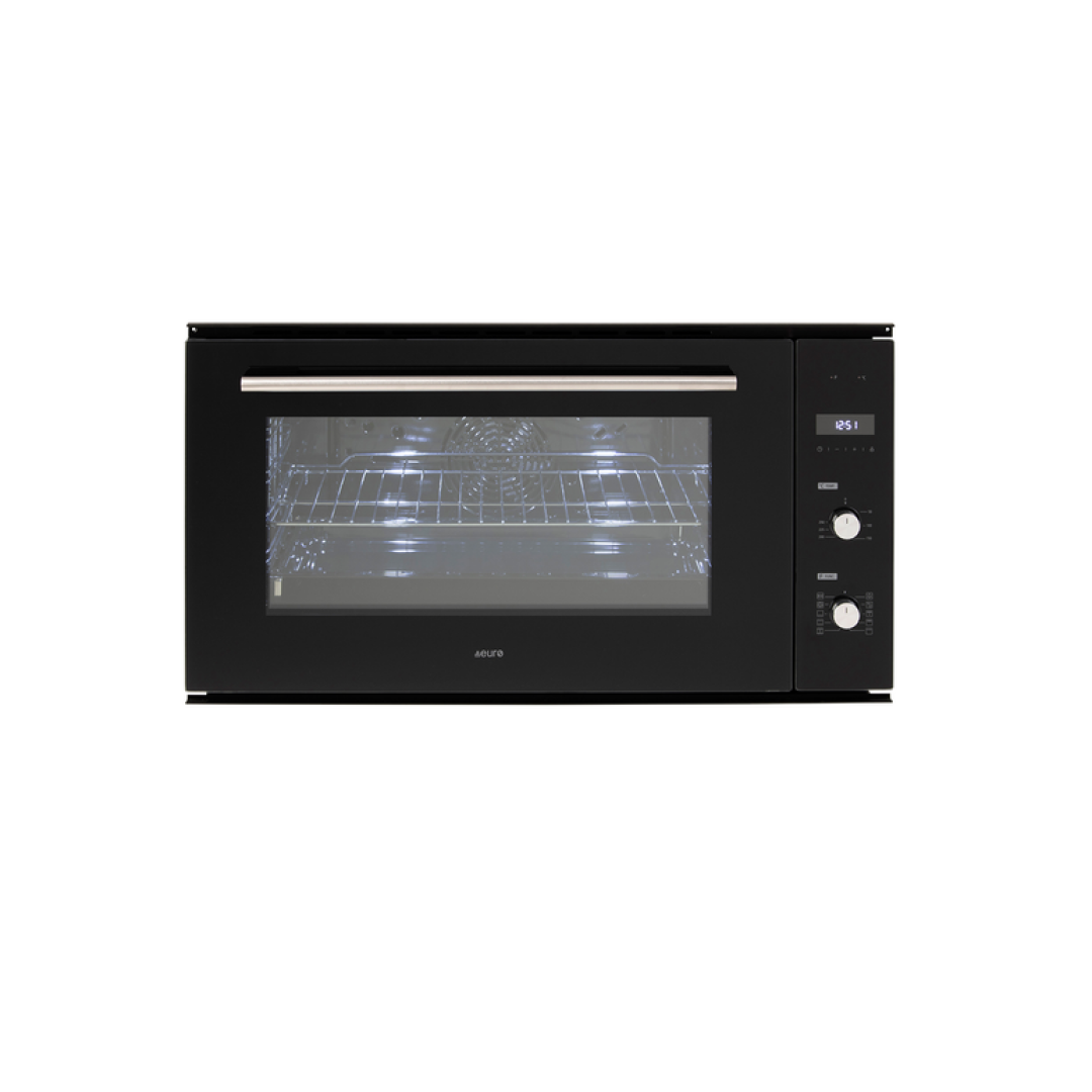 Euro Appliances 90cm Multifunction Oven - Black Glass EO900LSX