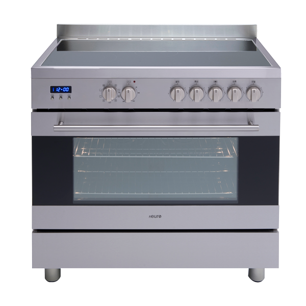 Euro Appliances 90cm Freestanding Cooker Glass Electric Cooktop - EV900EESX