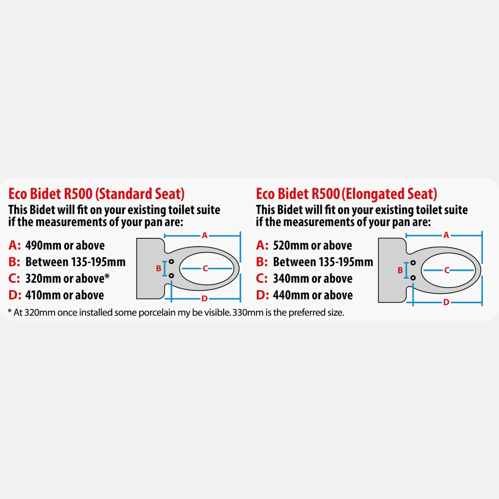 Eco Bidet EB-R500 Electric Bidet - Round EB-R500R
