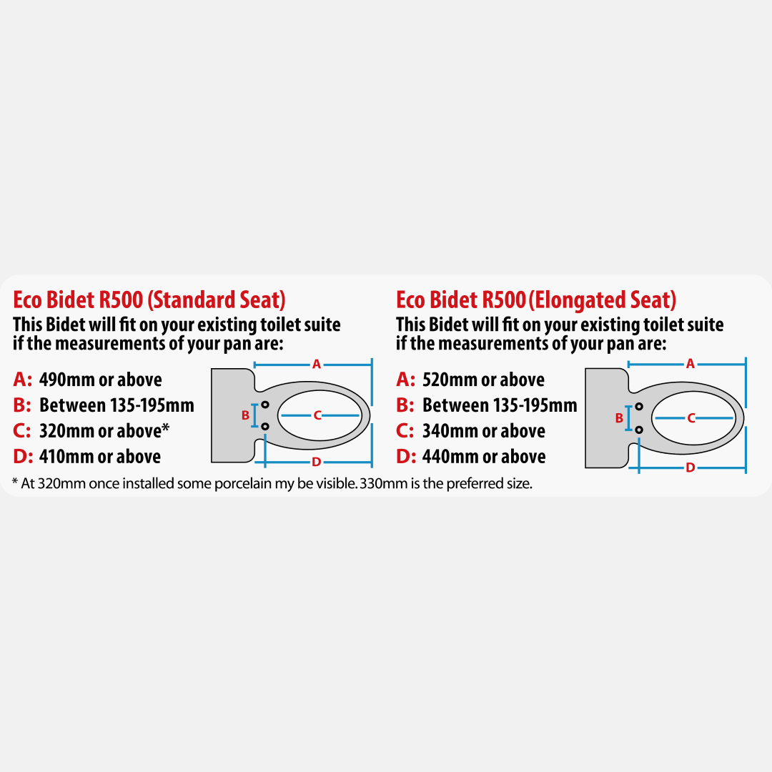 Eco Bidet EB-R500 Electric Bidet - Round EB-R500R