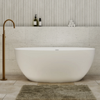Cassa Design Egg Shell 1700 Freestanding Bath 10mm Edge Includes Overflow - Matte White - BT-ES1700M