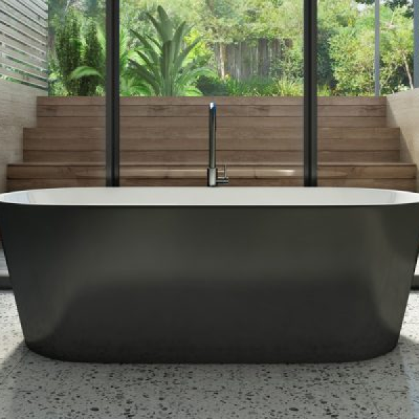 Decina Elinea 1790mm Black Freestanding Bath - EL1780B - EN1780B