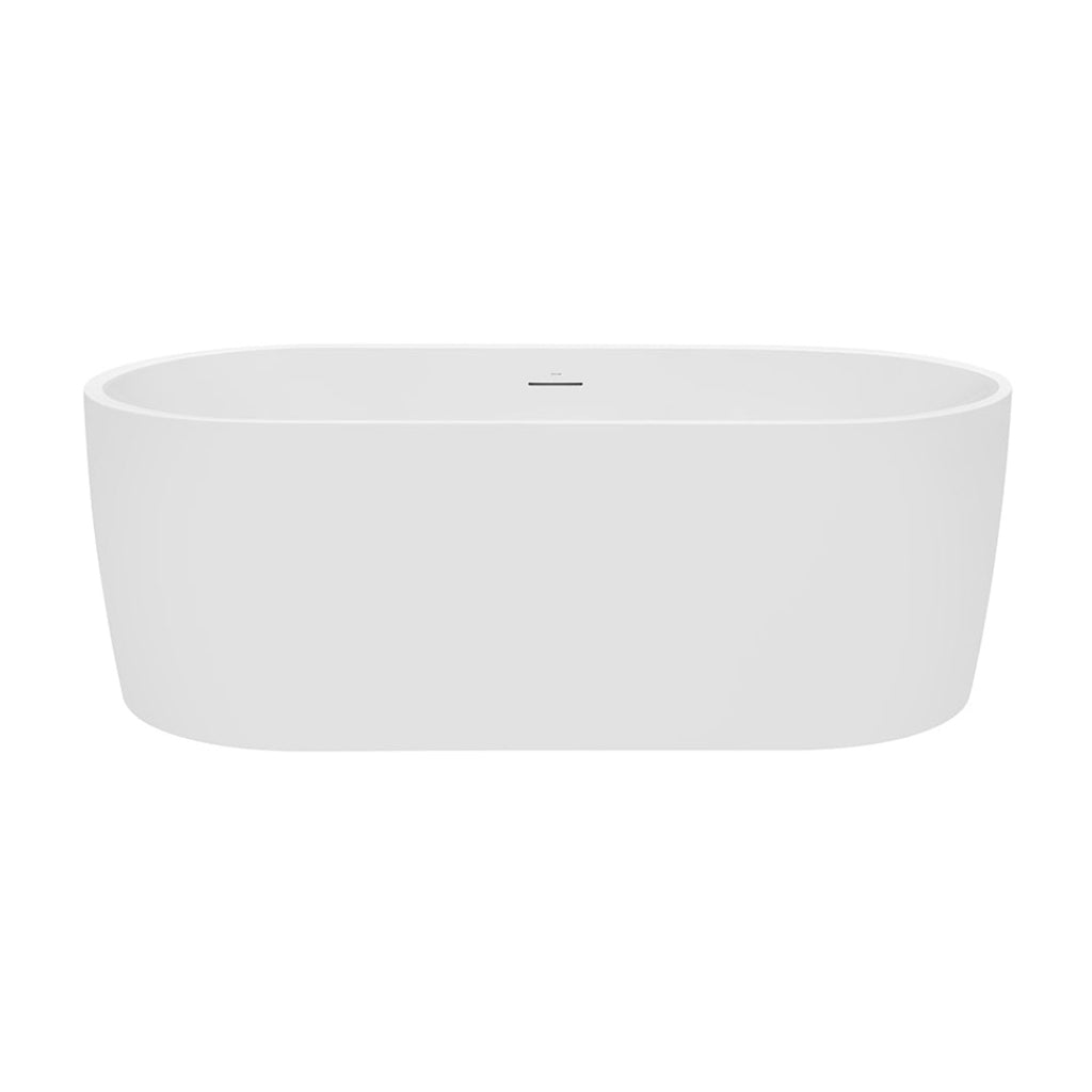 Decina Elisi 1700 Freestanding Spa Bath 12-Jets with Integrated Overflow - Gloss White - EI1700FSCNWIO