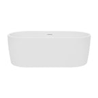 Decina Elisi 1700 Freestanding Spa Bath 12-Jets with Integrated Overflow - Gloss White - EI1700FSCNWIO