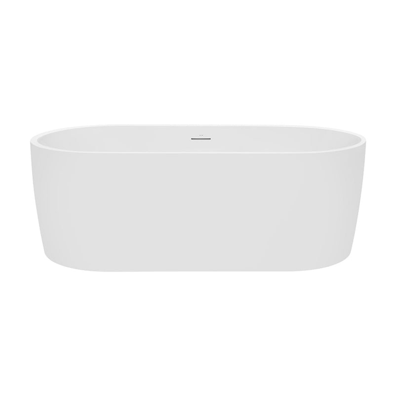 Decina Elisi 1700 Freestanding Spa Bath 12-Jets with Integrated Overflow - Gloss White
