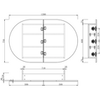 Cassa Design Elli Pill 1200 x 750 Shaving Cabinet - Matte White Interior - OVL1275MW