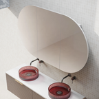 Cassa Design Elli Pill 1500 x 900 Shaving Cabinet - Matte White Interior - OVL1590MW