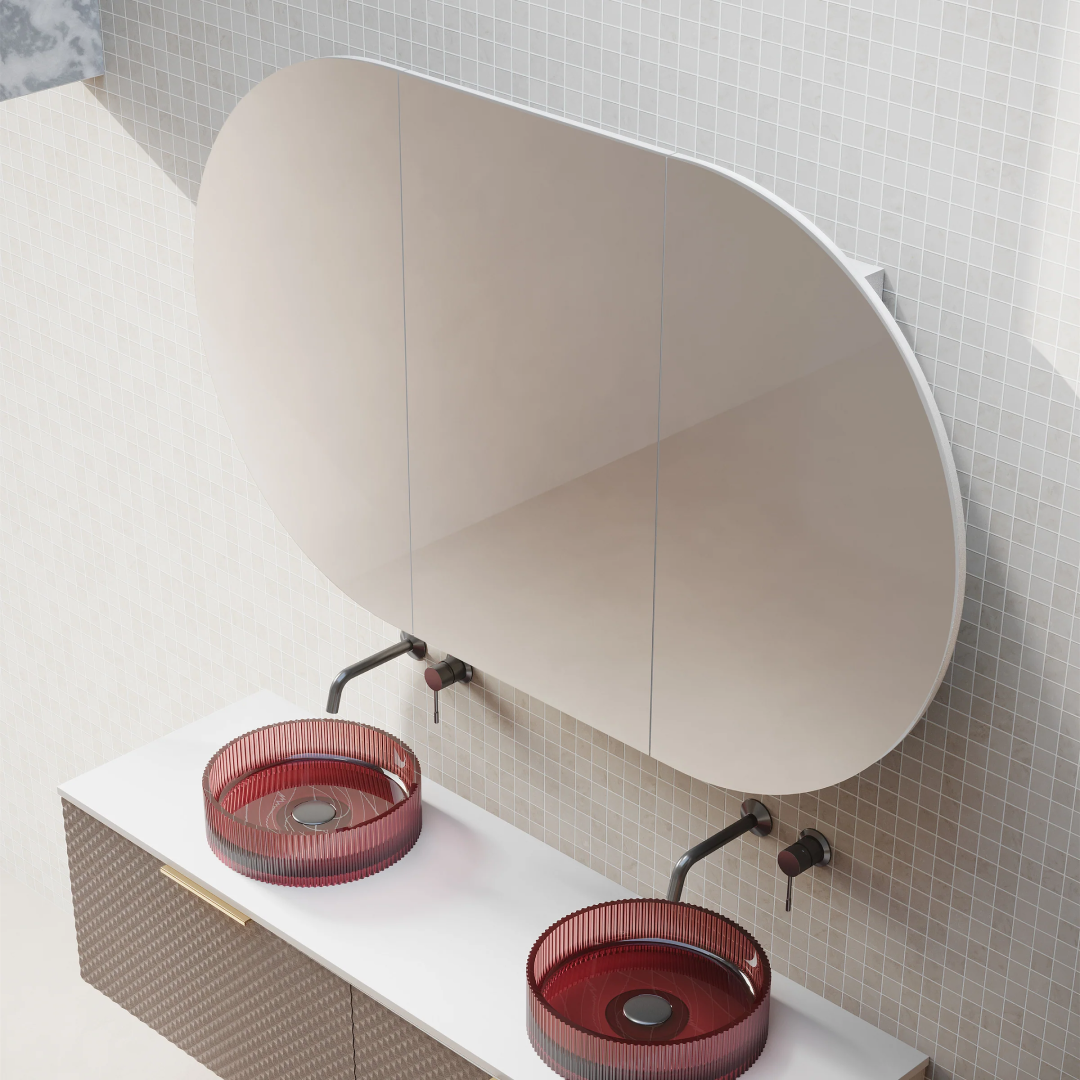 Cassa Design Elli Pill 1500 x 900 Shaving Cabinet - Matte White Interior - OVL1590MW