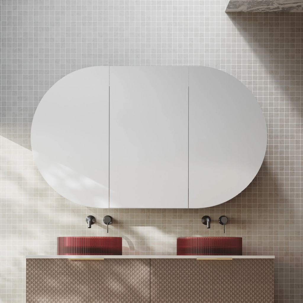 Cassa Design Elli Pill 1500 x 900 Shaving Cabinet - Matte White Interior - OVL1590MW