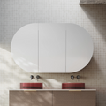 Cassa Design Elli Pill 1500 x 900 Shaving Cabinet - Matte White Interior - OVL1590MW