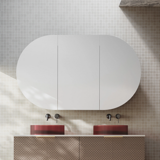 Cassa Design Elli Pill 1500 x 900 Shaving Cabinet - Matte White Interior - OVL1590MW