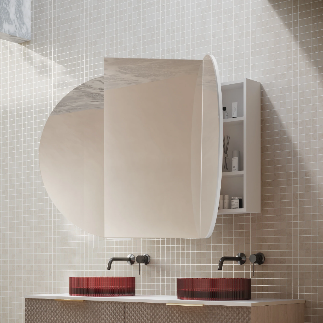 Cassa Design Elli Pill 1500 x 900 Shaving Cabinet - Matte White Interior - OVL1590MW