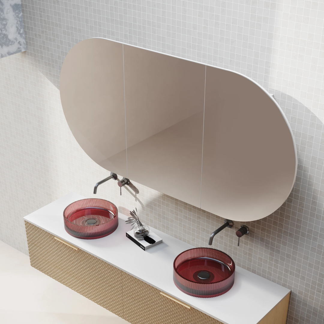 Cassa Design Elli Pill 1800 x 900 Shaving Cabinet - Matte White Interior - OVL1890MW