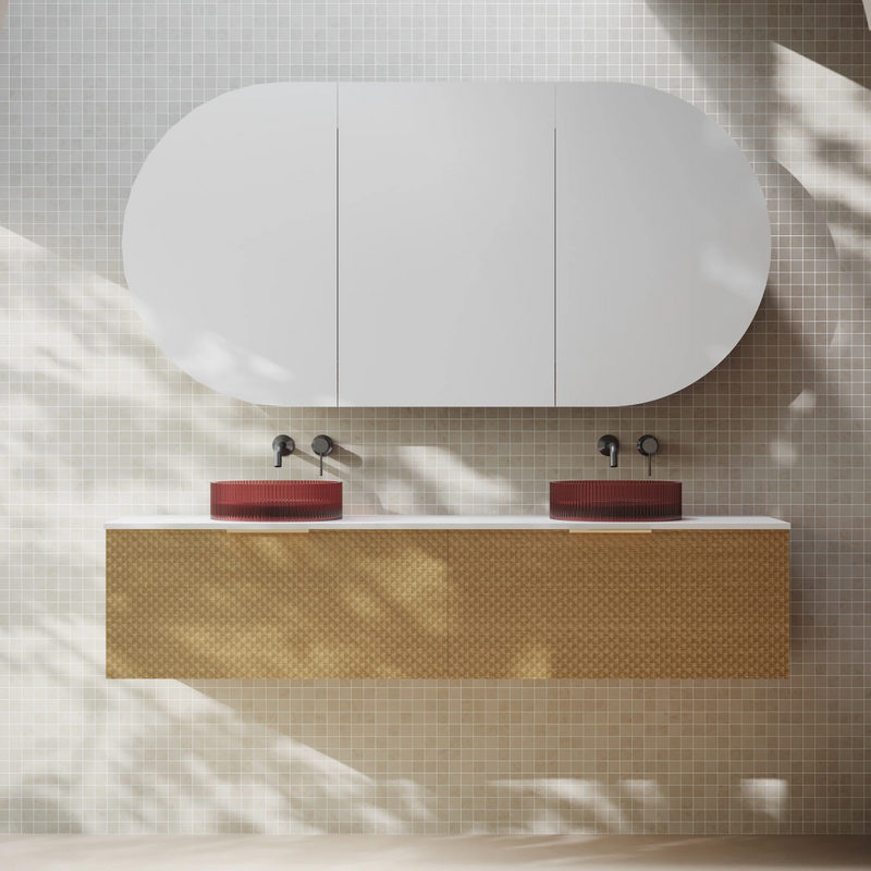 Cassa Design Elli Pill 1800 x 900 Shaving Cabinet - Matte White Interior