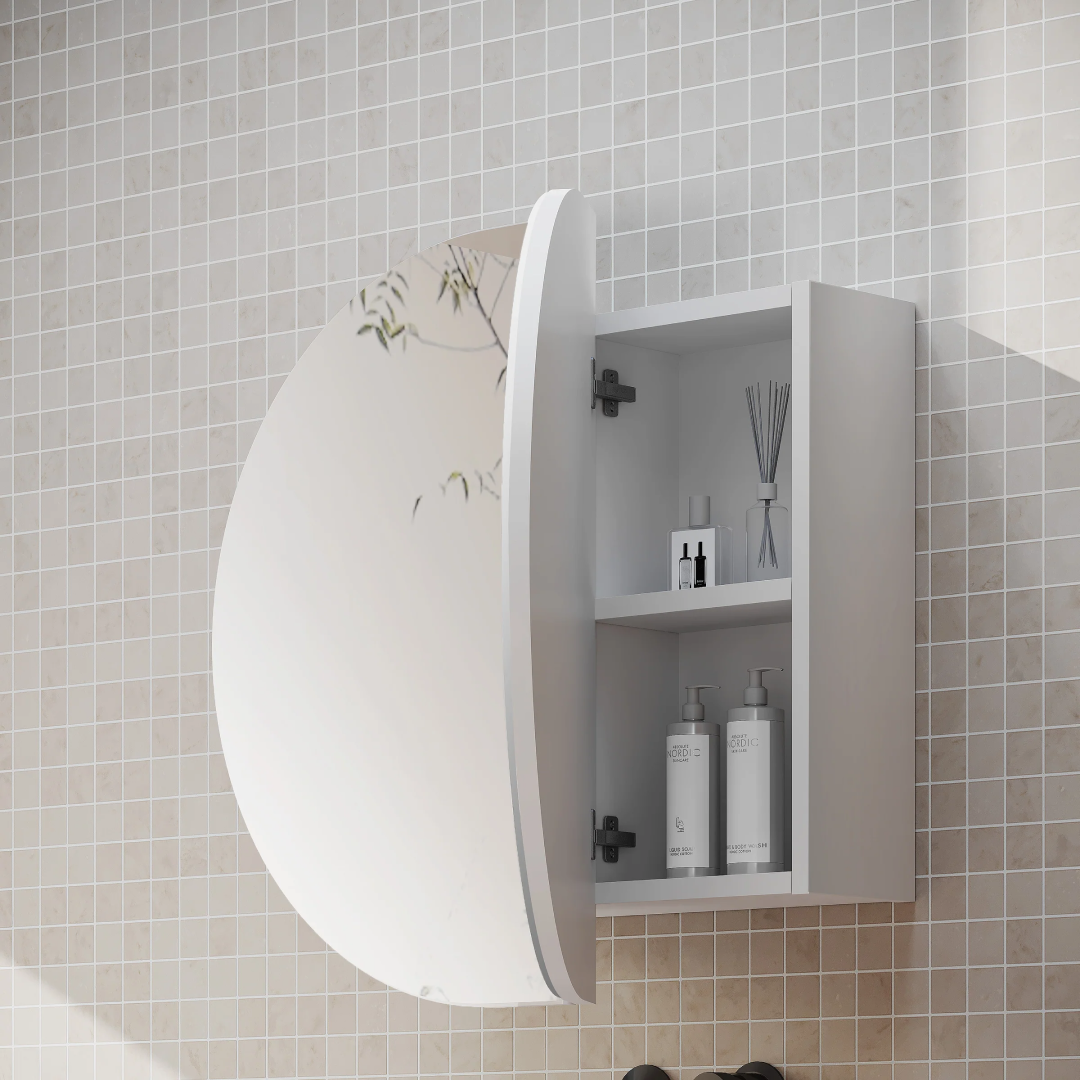 Cassa Design Elli Pill 750 x 600 Shaving Cabinet - Matte White Interior - OVL7560MW