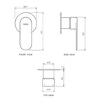 Parisi Ellisse II Wall Mixer - Brushed Brass - EE2.05.46