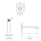 Parisi Ellisse II Wall Spout 160mm - Chrome - EE2.02WF.160