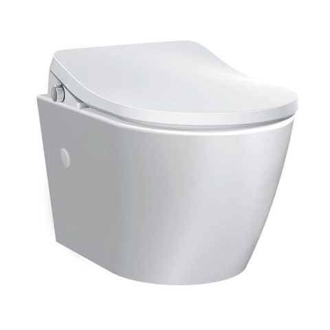 Parisi Ellisse Rimless Wall Hung Toilet with Bottom Inlet Washlet