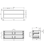 Timberline x Shaynna Blaze Embrace 1200mm Wall Hung Vanity - Arctic White SilkSurface - EMB-V-1200-C-SSA-W