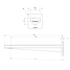 Phoenix Enviro316 Wall Basin/Bath Spout 200mm - 316 Stainless Steel - 128-7610-51