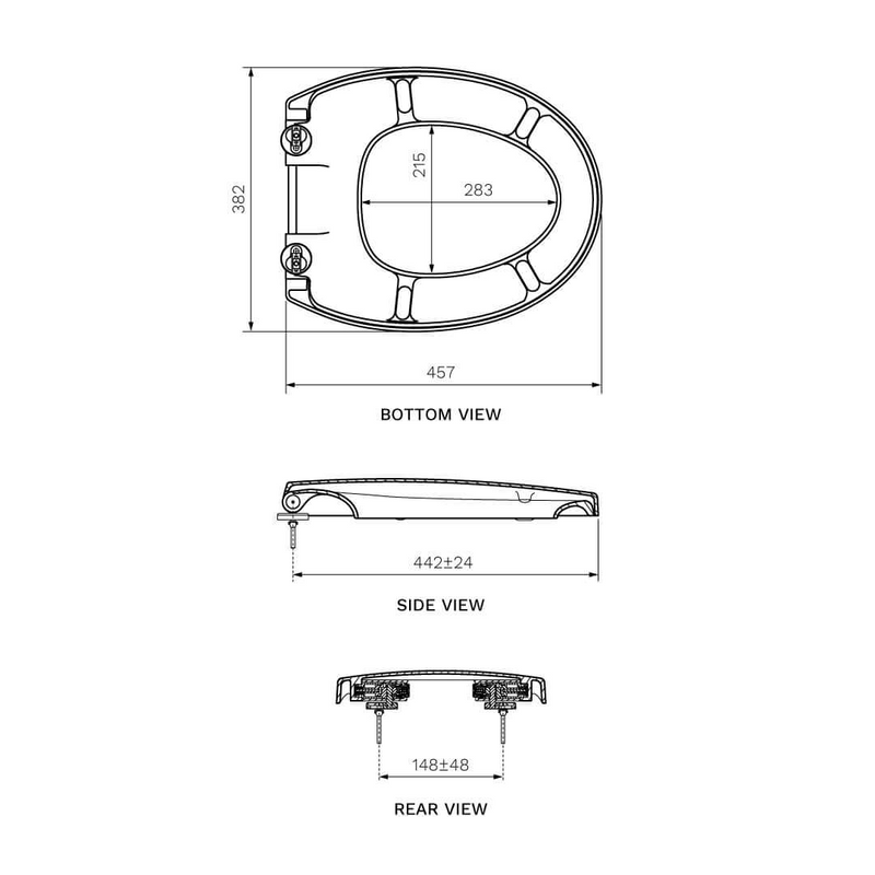 Parisi Envy II Soft Close Seat (Lift off Hinge)