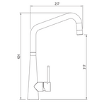 Oliveri Essente SS316 Square Gooseneck Sink Mixer - Brushed Black - SS31670-BL