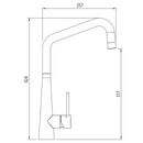 Oliveri Essente SS316 Square Gooseneck Sink Mixer - Gun Metal