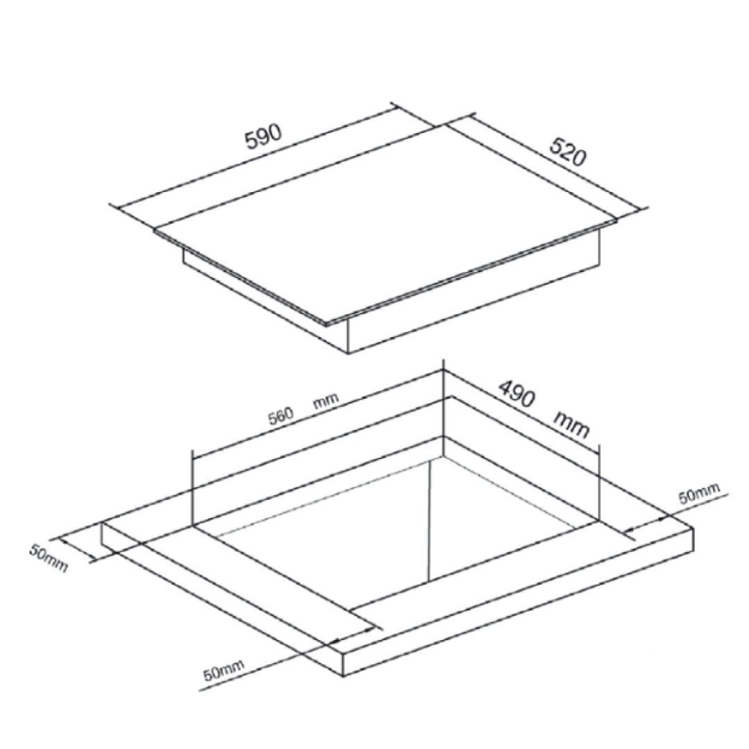 Euro Appliances 60cm Electric Ceran Glass Cooktop - ECT600IN2