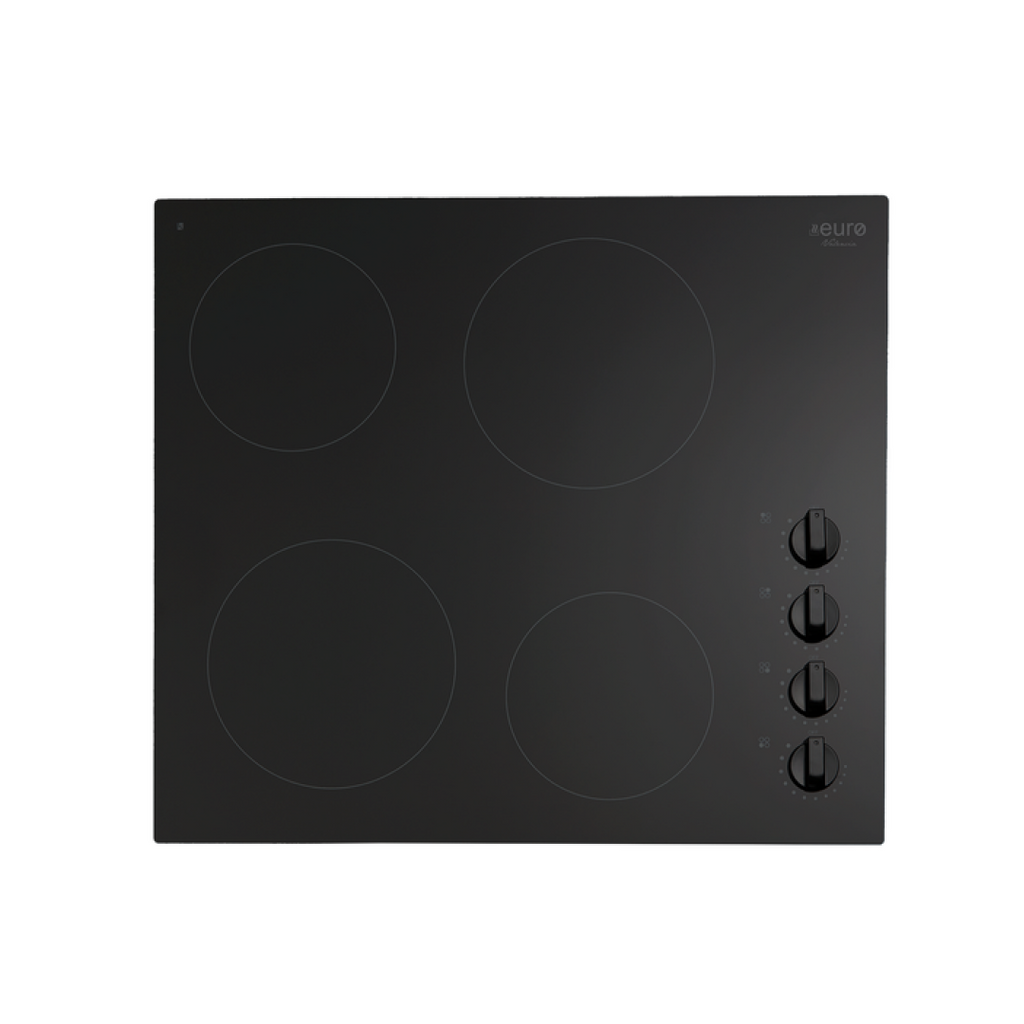 Euro Appliances 60cm Electric Glass Cooktop - ECT600CB