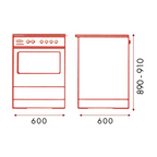 Euro Appliances 60cm Electric Freestanding Oven - EV600EESX