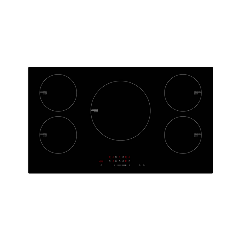 Euro Appliances 90cm Induction Electric Glass Cooktop - ECT90ICB