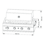 Euro Appliances Alfresco 4 Burner BBQ Built-in - EAL900RBQBL
