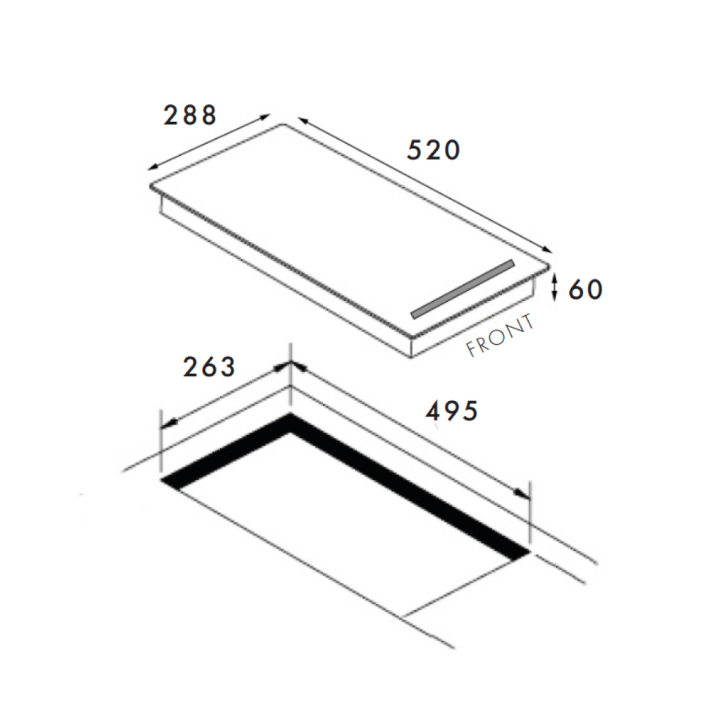 Euro Appliances 30cm Induction Touch Control Cooktop - ECI30FZ2