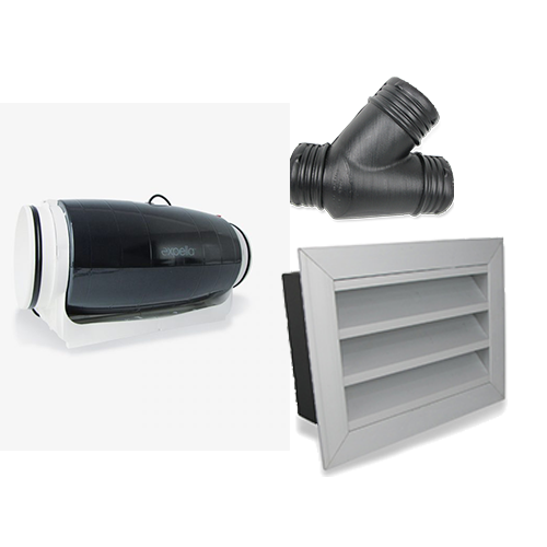 Expella Quiet Flow Multi Inline Exhaust Kit (840m³/hr)  - 1406340