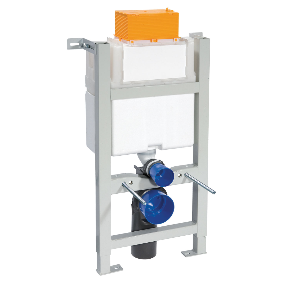 Studio Bagno Milady Wall Hung Pan Including Pneumatic Expert Evo Low Level Under Bench Cistern & Brass Button - MIL003/002/PN + OL0883246/BR